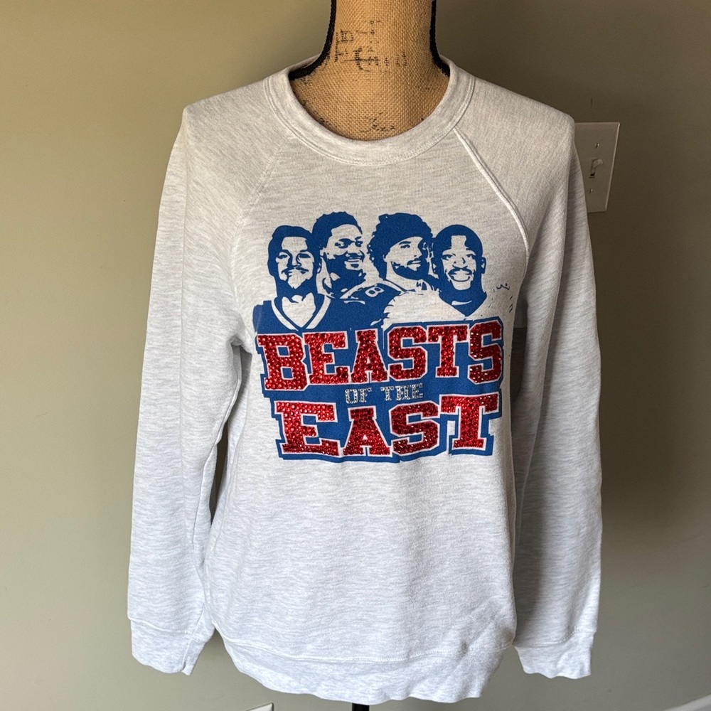 Molly + Kate NFL Buffalo Bills crewneck custom bling sweatshirt size medium